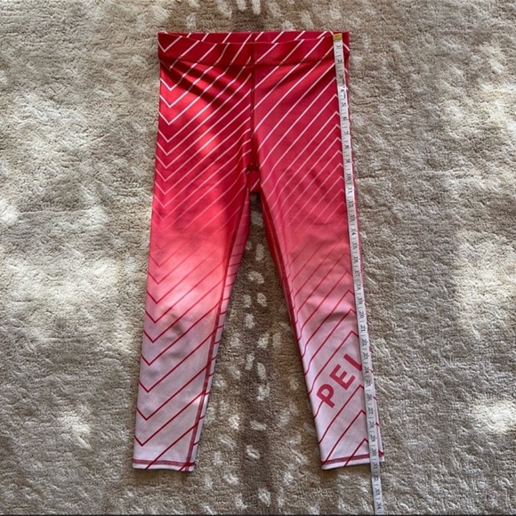 Terez x Peloton Lightning Legging Chevron Striped Red White Ombre Size Small - Picture 6 of 13